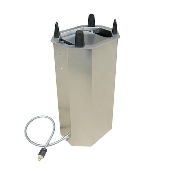 Heated Drop-In Oval Plate Dispenser; 8"x10-3/4" to 8-1/2"x11-1/2"
