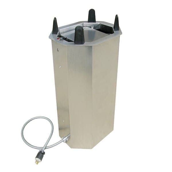 Heated Drop-In Oval Plate Dispenser; 9-3/4"x13-3/4" to 10-3/4"x14-1/2"