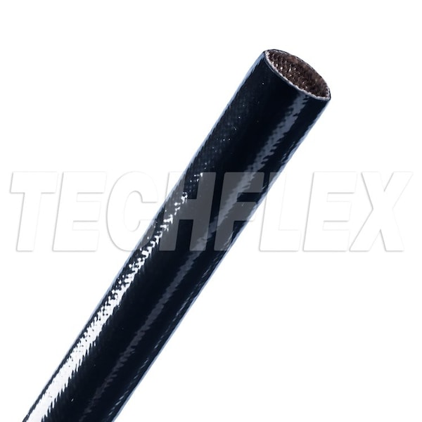 Braided Cable Sleeve, 1 in Inside Dia., 50 ft, Fiberglass, Black
