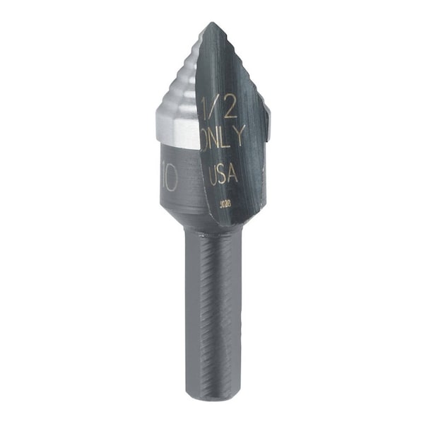 High Speed Stl Frctnl Self Starting Unibit Step Drill, 1/2", No 10