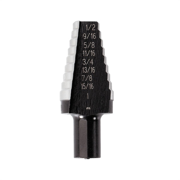 Unibit High Speed Stl Frctnl Step Drill, 9/16", 1"
