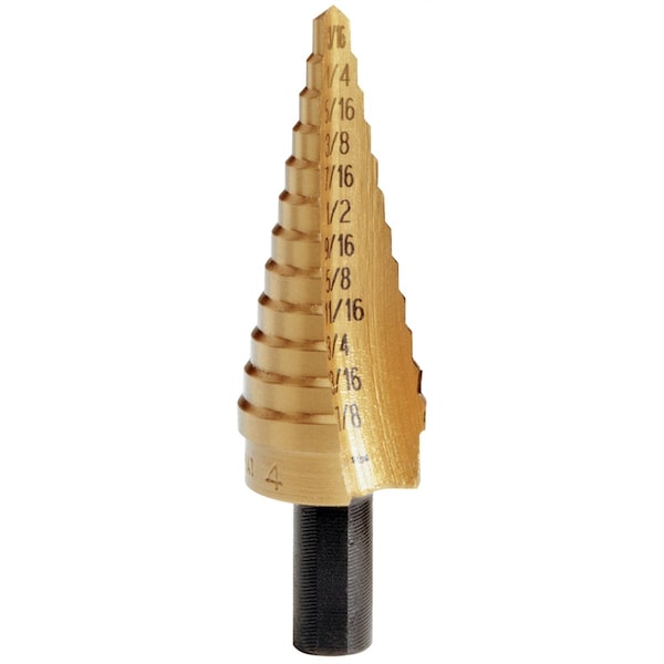 Titanium Frctnl Self Starting Unibit Step Drill, 3/16", 7/8"