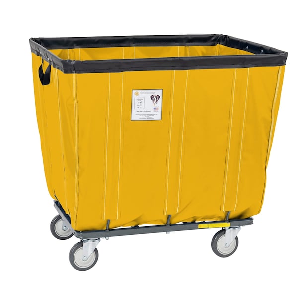 Vinyl Basket Truck with Steel Base, 18 Bushel, Yellow