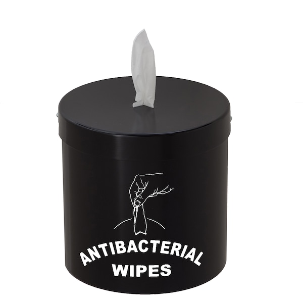 Gym Wipe Dispenser, Wall Mounted, Logo, Bla