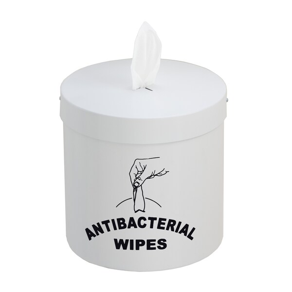 Gym Wipe Dispenser, Wall Mounted, Logo, Whi