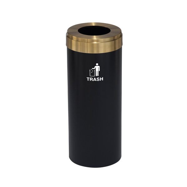Waste Receptacle, Liner, 12 gal., Satin Bla