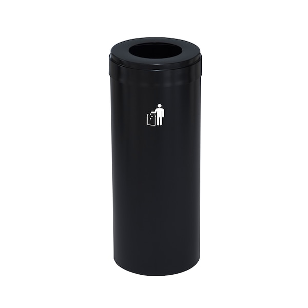 Waste Receptacle, Liner, 12 gal., Satin Bla
