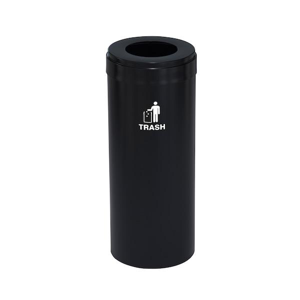 Waste Receptacle, Liner, 12 gal., Satin Bla