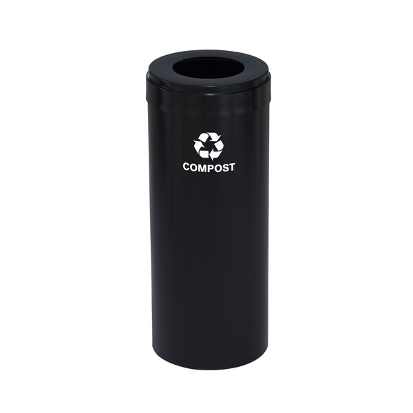 Waste Receptacle, Liner, 12 gal., Satin Bla
