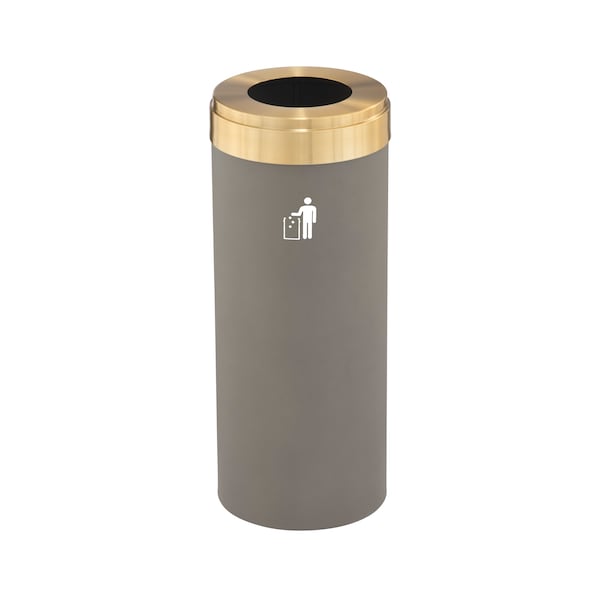 Waste Receptacle, Liner, 12 gal., Nickel/Sa