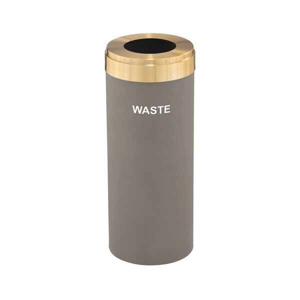 Waste Receptacle, Liner, 12 gal., Nickel/Sa