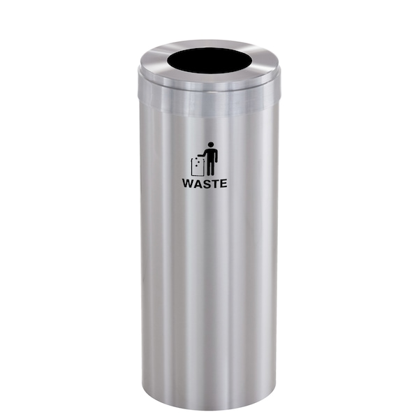 Waste Receptacle, Liner, 12 gal., Silver/Si