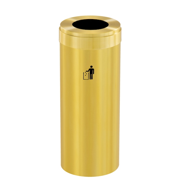 Waste Receptacle, No Liner, 15 gal., Satin