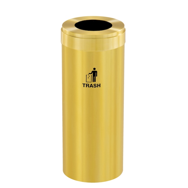 Waste Receptacle, No Liner, 15 gal., Satin