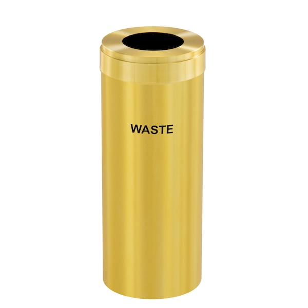 Waste Receptacle, No Liner, 15 gal., Satin