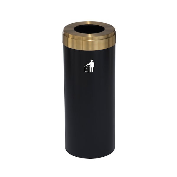 Waste Receptacle, No Liner, 15 gal., Satin