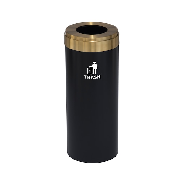 Waste Receptacle, No Liner, 15 gal., Satin