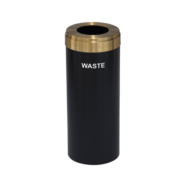 Waste Receptacle, No Liner, 15 gal., Satin