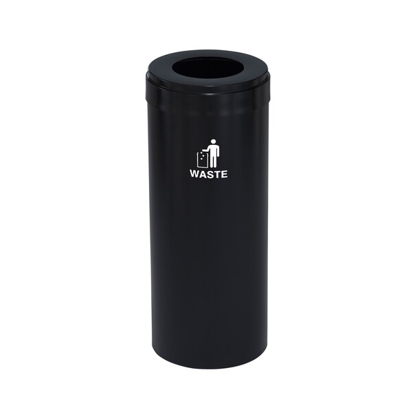 Waste Receptacle, No Liner, 15 gal., Satin