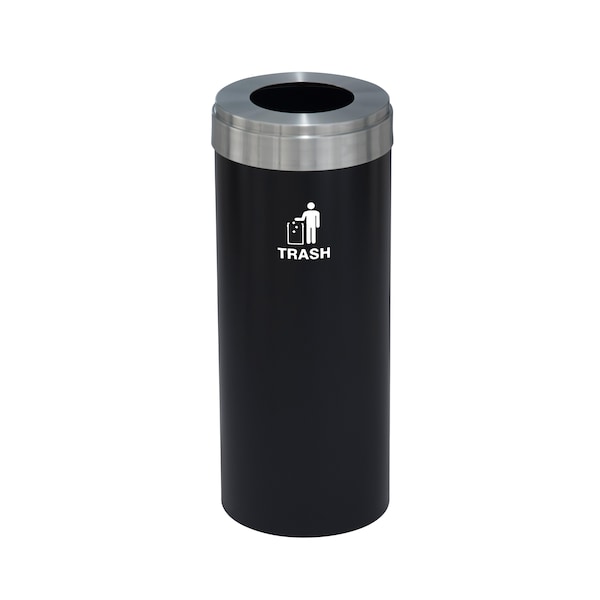 Waste Receptacle, No Liner, 15 gal., Satin