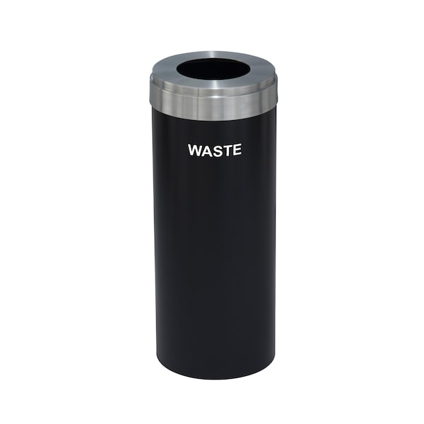 Waste Receptacle, No Liner, 15 gal., Satin