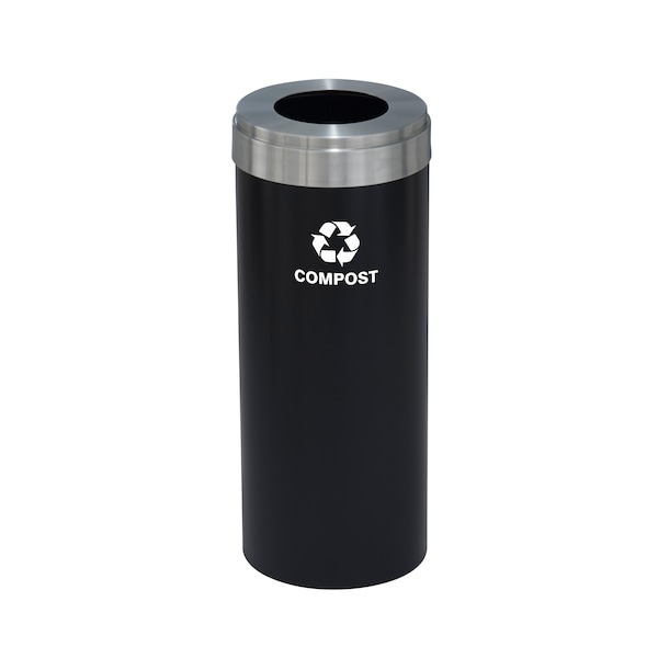 Waste Receptacle, No Liner, 15 gal., Satin