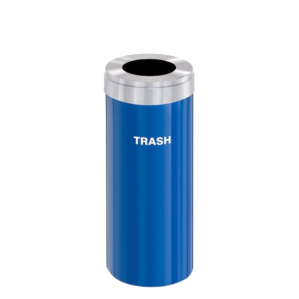 Waste Receptacle, No Liner, 15 gal., Blue/S