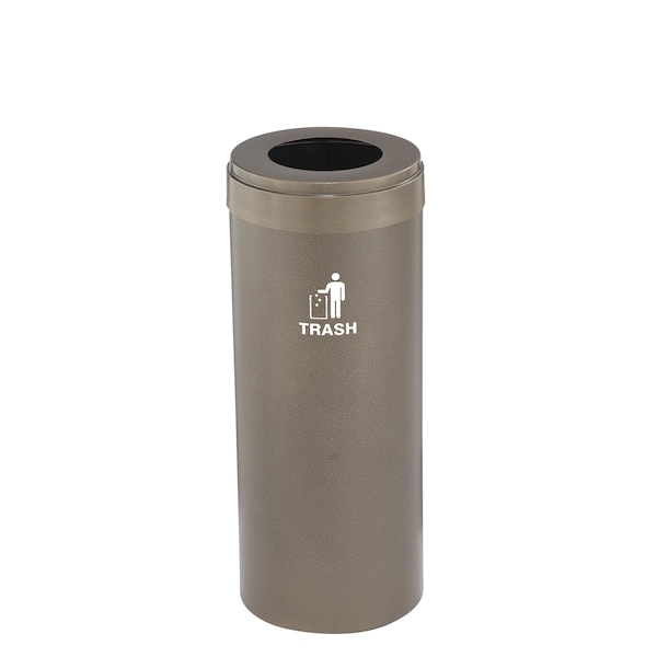 Waste Receptacle, No Liner, 15 gal., Bronze