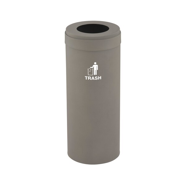 Waste Receptacle, No Liner, 15 gal., Nickel