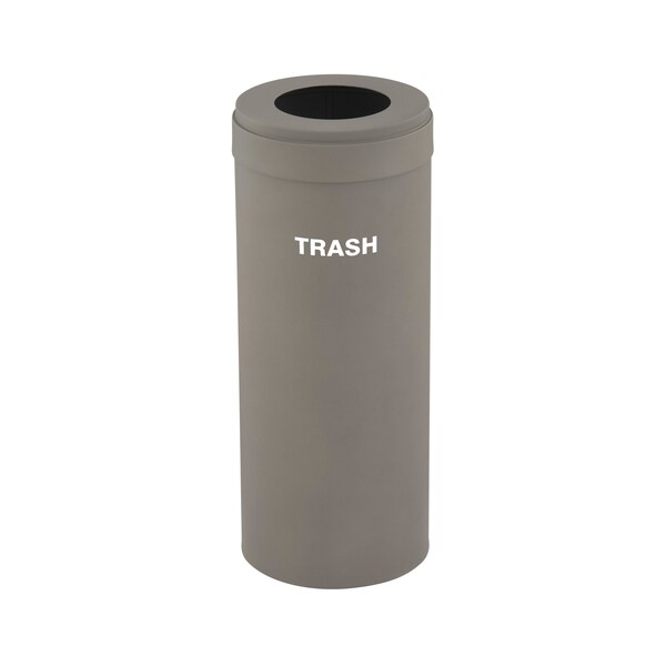 Waste Receptacle, No Liner, 15 gal., Nickel