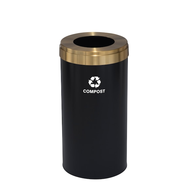 Waste Receptacle, Liner, 16 gal., Satin Bla
