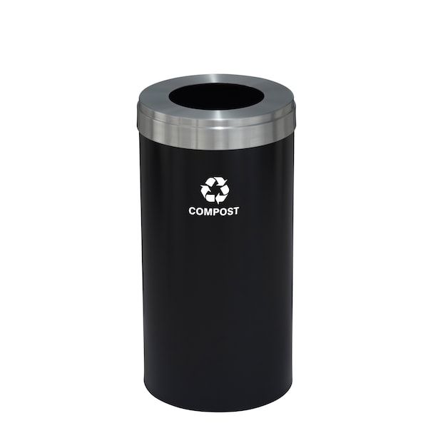 Waste Receptacle, Liner, 16 gal., Satin Bla