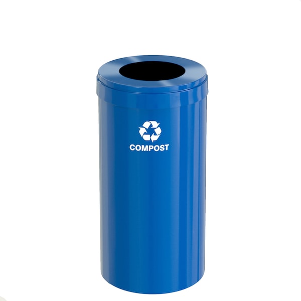 Waste Receptacle, Liner, 16 gal., Blue/Blue