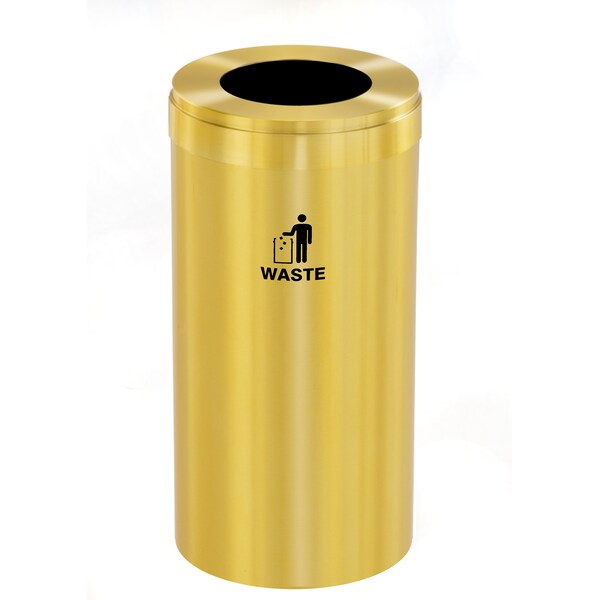 Waste Receptacle, No Liner, 23 gal., Satin