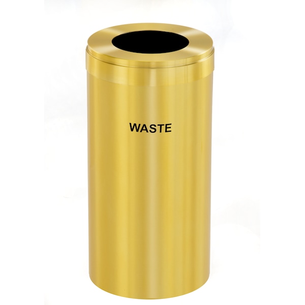 Waste Receptacle, No Liner, 23 gal., Satin