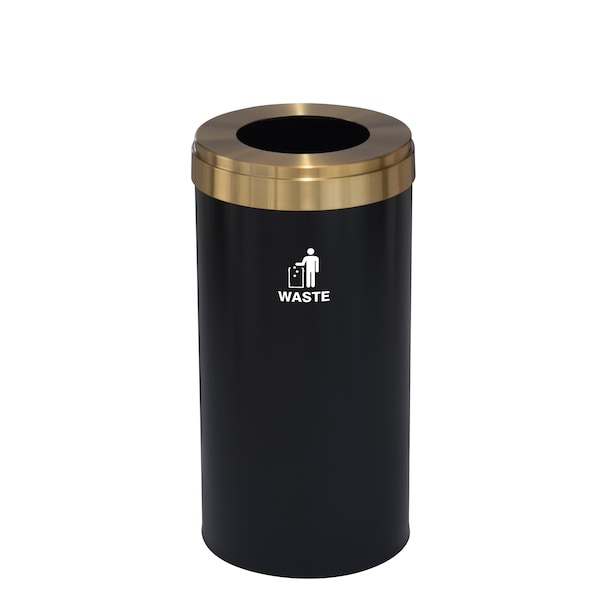 Waste Receptacle, No Liner, 23 gal., Satin