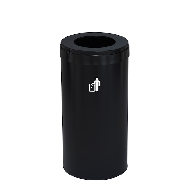 Waste Receptacle, No Liner, 23 gal., Satin