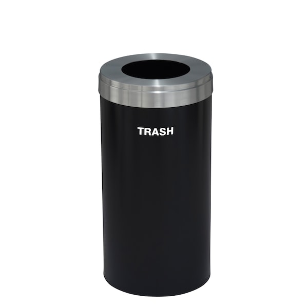 Waste Receptacle, No Liner, 23 gal., Satin