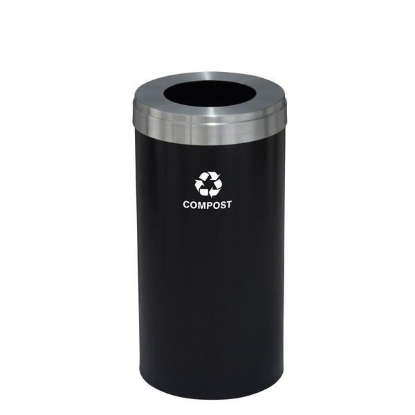 Waste Receptacle, No Liner, 23 gal., Satin