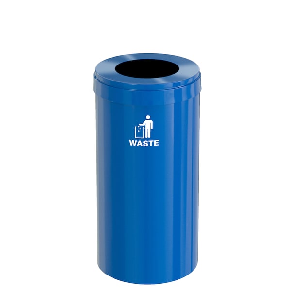 Waste Receptacle, No Liner, 23 gal., Blue/B