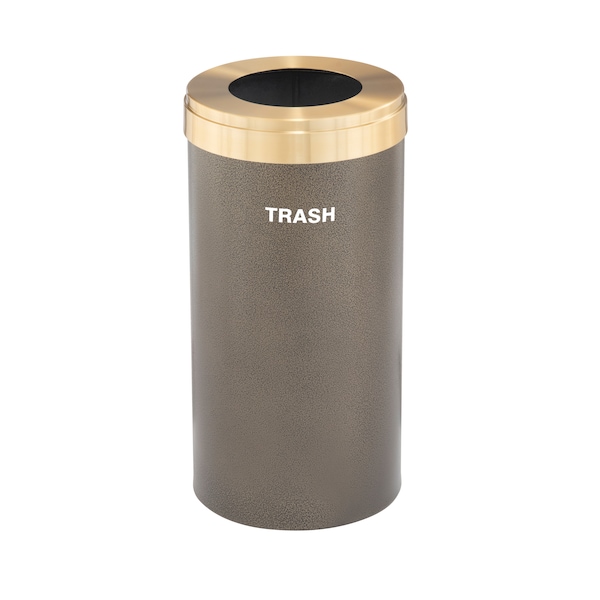 Waste Receptacle, No Liner, 23 gal., Bronze