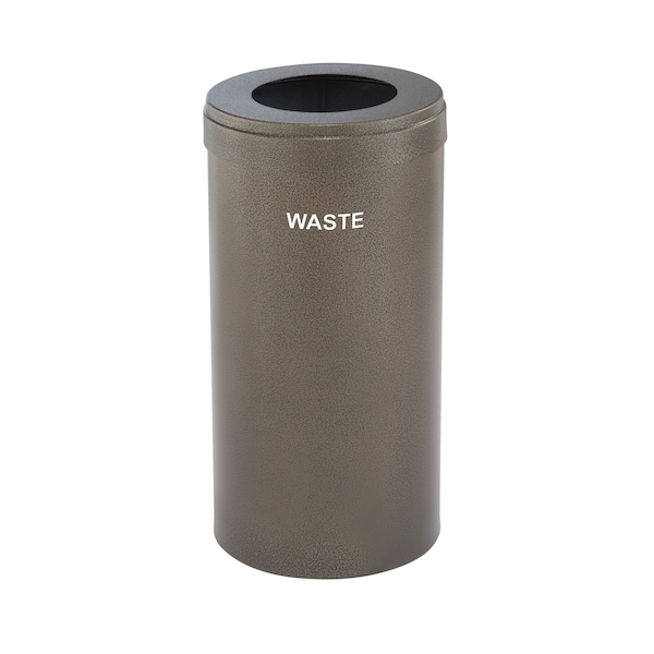 Waste Receptacle, No Liner, 23 gal., Bronze