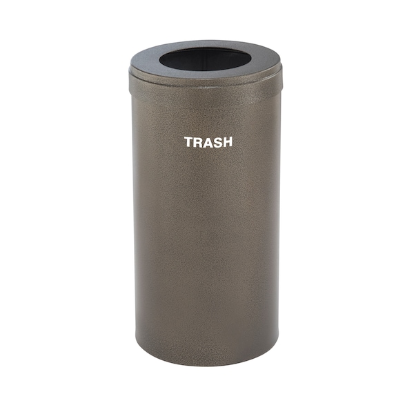 Waste Receptacle, No Liner, 23 gal., Bronze