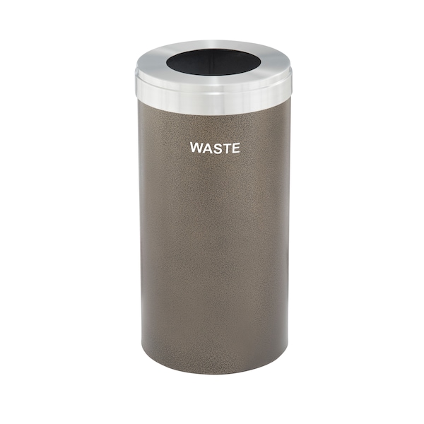 Waste Receptacle, No Liner, 23 gal., Bronze