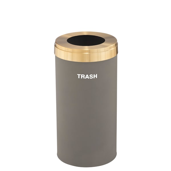 Waste Receptacle, No Liner, 23 gal., Nickel