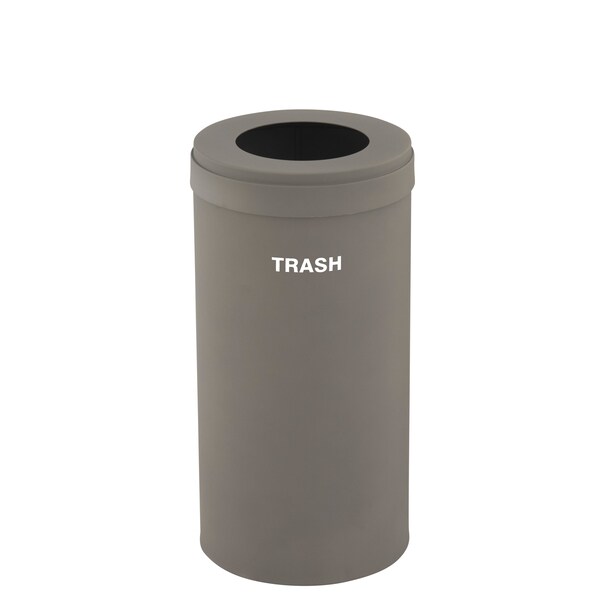 Waste Receptacle, No Liner, 23 gal., Nickel
