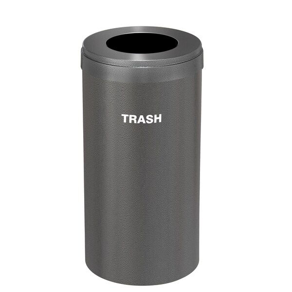 Waste Receptacle, No Liner, 23 gal., Silver