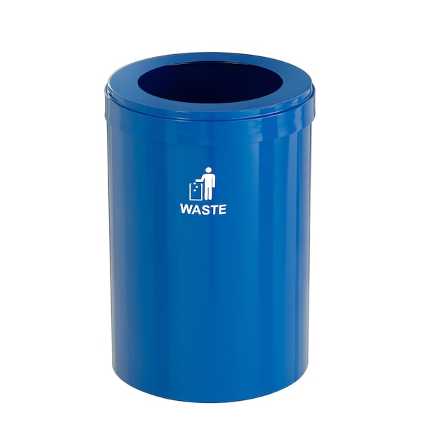 Waste Receptacle, Liner, 33 gal., Blue/Blue