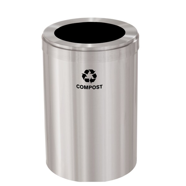 Waste Receptacle, Liner, 16 gal., Silver/Si