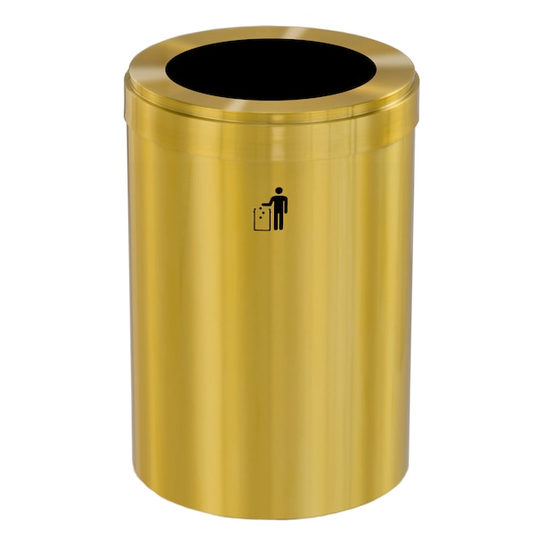 Waste Receptacle, No Liner, 41 gal., Satin